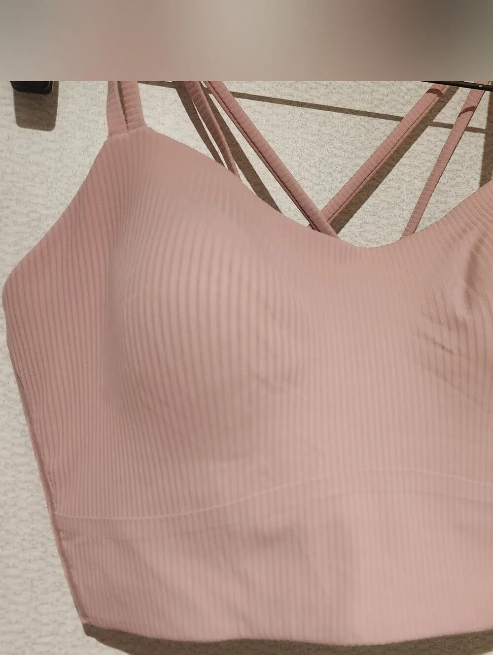Lululemon Like A Cloud Ribbed Longline Bra B/C Cup Light Support Size 12